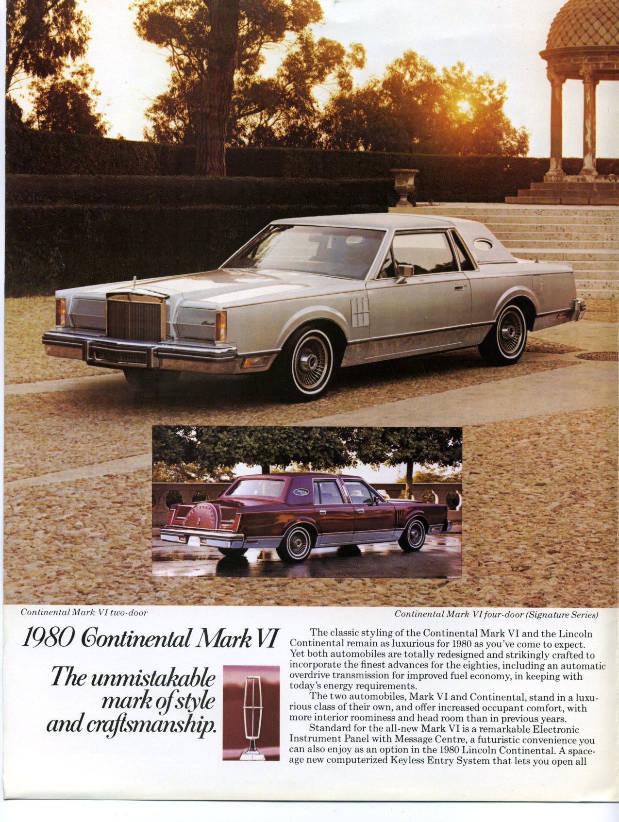 1980 Lincoln Canadian Folder Page 3
